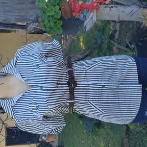 Button down shirt with belt